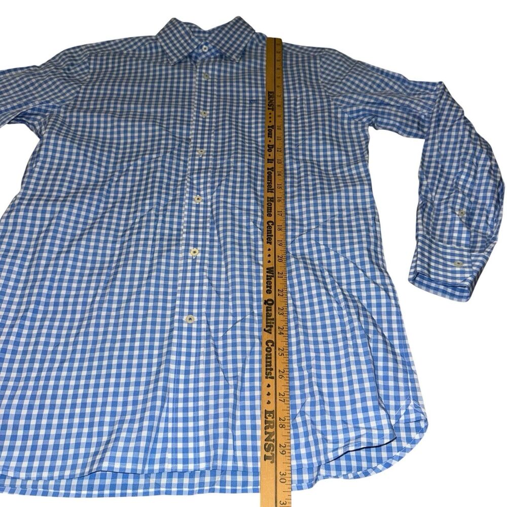 Southern Tide Shirt Mens Small Blue Plaid Long Sleeves Classic Fit Button Up - Picture 8 of 11